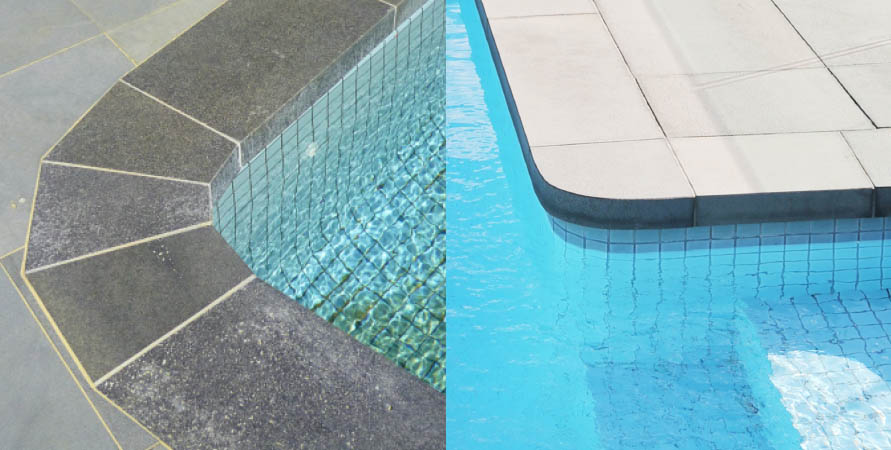 Curved pool edge