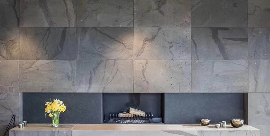 Stone wall inside house